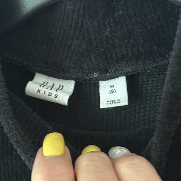 Gap Kids Black Velour Mock Neck Dress Size 8 - Picture 4 of 6